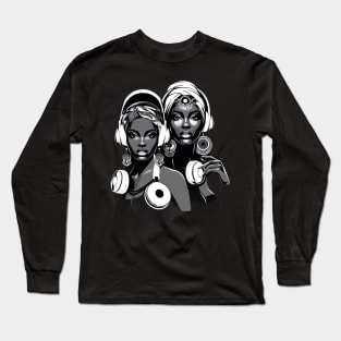 Afrocentric Women Music Long Sleeve T-Shirt